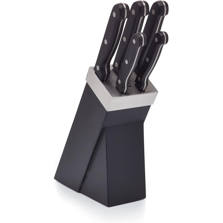 Kitchenkraft: Blok 5 Zwarte Keukenmessen Kitchenkraft: Blok 5 Zwarte Keukenmessen