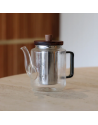 OGO: KARL zwart borosilicaat glazen theepot 1,2L
