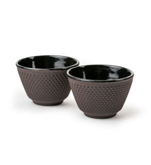 Bredemeijer:  Aubergine Xilin gietijzeren bekers set van 2