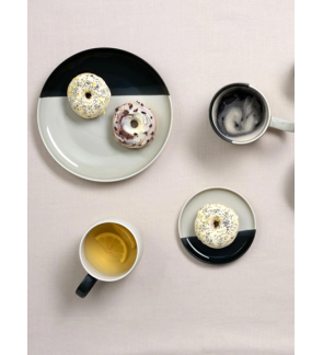 Asa Selection: JOY Assiette porcelaine noir/crème 22 cm