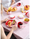 Asa Selection: JOY Mug porcelaine jaune/rose 40 cl