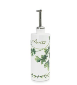 La Porcellana Bianca : huilier en porcelaine décor herbes 25cl