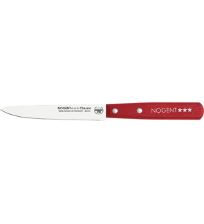 Nogent: couteau à tomates rouge lame crantée