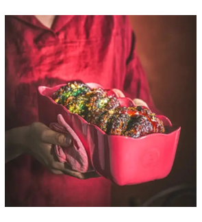 Emile Henry: Moule à cake madeleine Rose Candy 28,5 x 13 cm