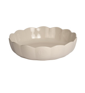 Emile Henry: Moule à clafoutis crème-argile 26 x 6,5 cm
