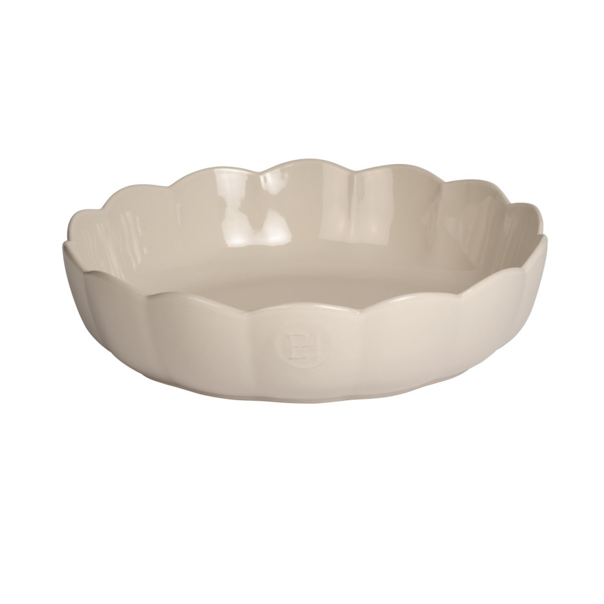 Emile Henry: Moule à clafoutis crème-argile 26 x 6,5 cm Emile Henry: Moule à clafoutis crème-argile 26 x 6,5 cm