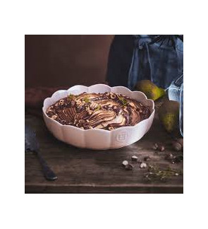 Emile Henry: Moule à clafoutis crème-argile 26 x 6,5 cm