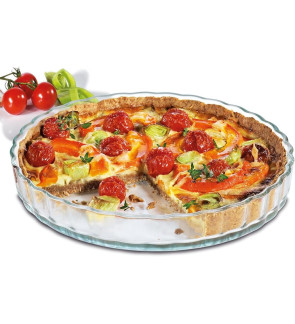 Küchenprofi: Moule à tarte en verre borosilicate 28 cm