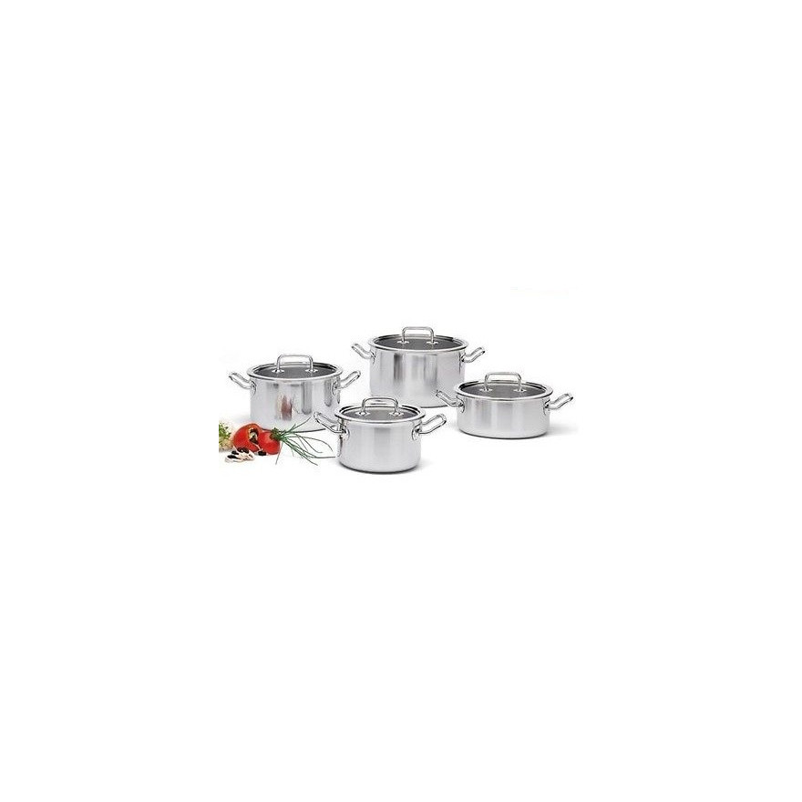Spring Swiss Design: Brigade Basic 4-delige set met glazen deksels Spring Swiss Design: Brigade Basic 4-delige set met glazen deksels
