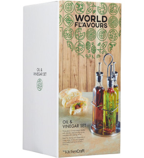 Kitchenkraft:  World of Flavor 3-delige olie- en azijnset