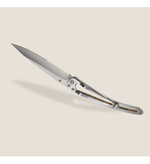 Deejo: Couteau de poche 37gr Viking finition titane gris manche aluminium imprimé