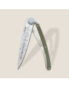 Deejo: Couteau de poche 37gr Viking finition titane gris manche aluminium kaki