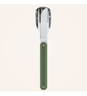 Akinod: Set de 3 couverts de voyage/pique-nique aluminium kaki