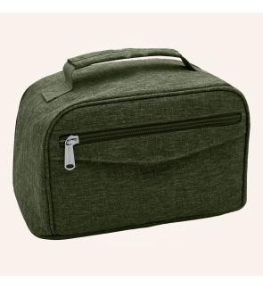 Akinod: Set bento noir double étage & lunch bag isotherme vert foncé