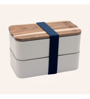 Akinod: Bento blanc double compartiment
