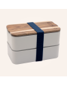 Akinod: Bento blanc double compartiment