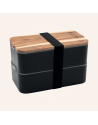 Akinod: Bento noir double compartiment