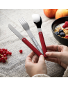 Akinod: Set de 3 couverts de voyage/pique-nique aluminium rouge