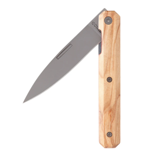 Akinod: Couteau de poche pliant finition titane manche bois d'oliver