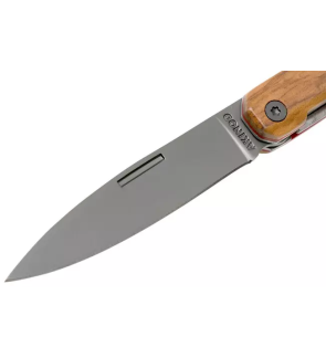 Akinod: Couteau de poche pliant finition titane manche bois d'oliver