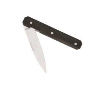 Akinod: Couteau de poche pliant finition miroir manche bois d'ebène