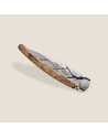 Deejo: Couteau de poche 37gr Arbre finition titane gris manche aluminium imprimé