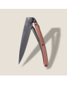 Deejo: Couteau de poche 37gr finition titane noir manche bois corail