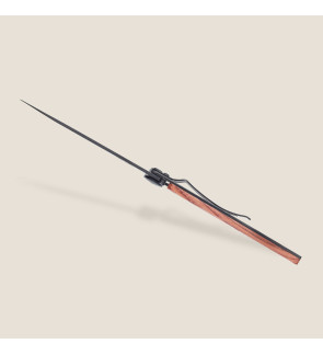 Deejo: Couteau de poche 37gr finition titane noir manche bois corail