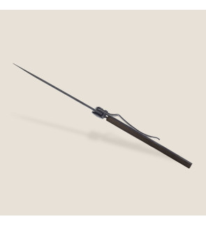 Deejo: 37gr zwart titanium zakmes met handvat van koolstofvezel