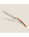 Deejo: Couteau de poche 37gr finition titane gris manche bois de genevrier