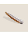 Deejo: Couteau de poche 37gr finition titane gris manche bois de genevrier