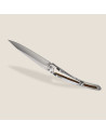 Deejo: Couteau de poche 37gr finition titane gris manche bois de genevrier