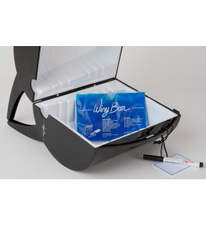 WinyBar: Fontaine à vin double paroi 3L rouge pour BIB