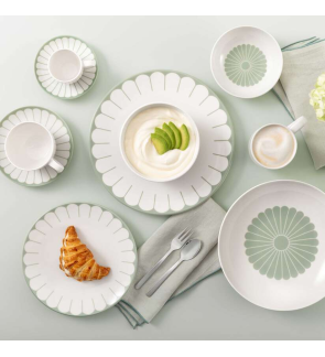 Villeroy & Boch: Fleurs Assiette à pâtes 24 cm verte