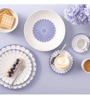 Villeroy & Boch: Fleurs Assiette à pâtes 24 cm bleue