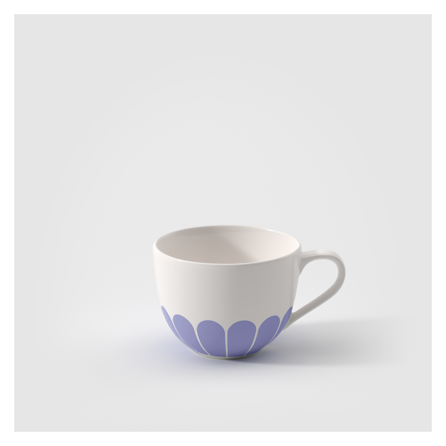 Villeroy & Boch: Fleurs koffiekopje 20 cl en schotel 15 cm, blauw