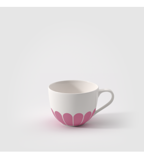 Villeroy & Boch: Fleurs koffiekopje 20 cl en schotel 15 cm, cassis-roze