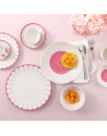 Villeroy & Boch: Fleurs koffiekopje 20 cl en schotel 15 cm, cassis-roze