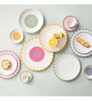 Villeroy & Boch: Fleurs koffiekopje 20 cl en schotel 15 cm, cassis-roze