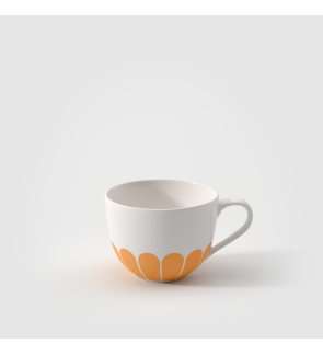 Villeroy & Boch: Fleurs koffiekopje 20 cl en schotel 15 cm, zon geel