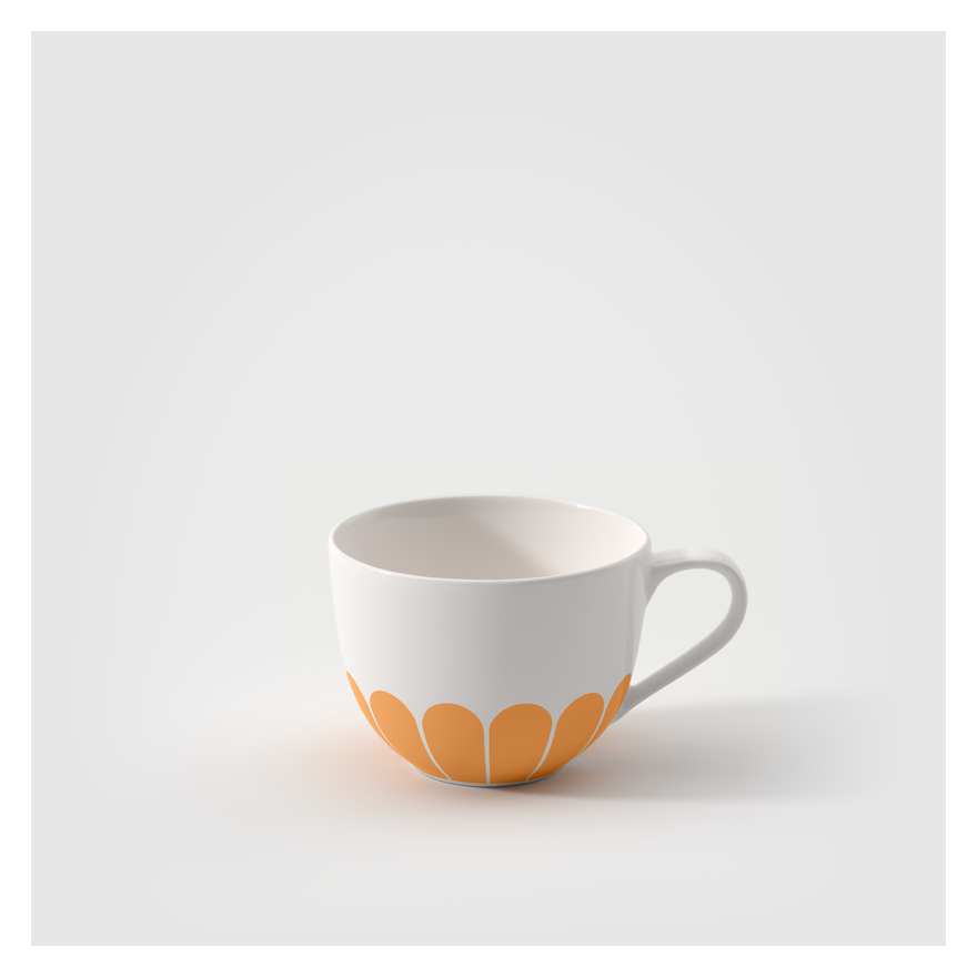 Villeroy & Boch: Fleurs tasse à café et sa soucoupe, soleil-jaune
