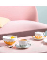 Villeroy & Boch: Fleurs tasse à café et sa soucoupe, soleil-jaune