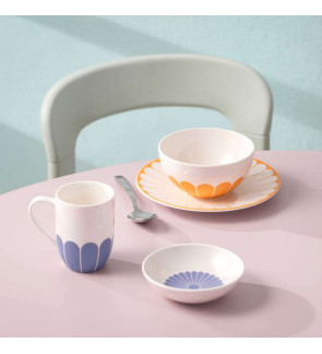Villeroy & Boch: Fleurs Mok 30cl met handvat, Blauw