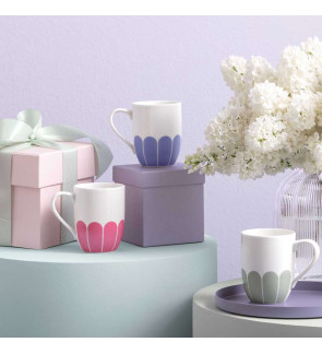 Villeroy & Boch: Fleurs Mok 30cl met handvat, Cassis-roze