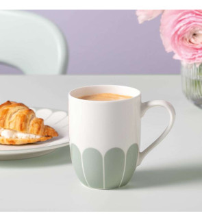 Villeroy & Boch: Fleurs Mok 30cl met handvat, groen