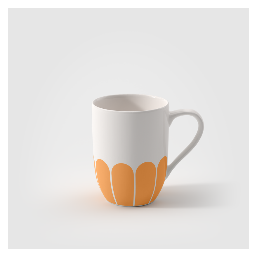 Villeroy & Boch: Fleurs Mok 30cl met handvat, zon geel
