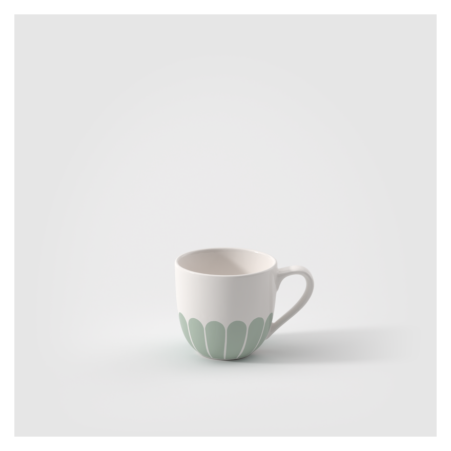 Villeroy & Boch: Fleurs Espresso Kop en Schotel, Groen