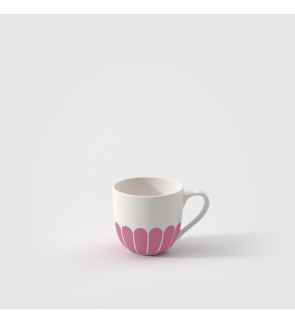 Villeroy & Boch: Fleurs Espresso Kop en Schotel, Cassis-roze