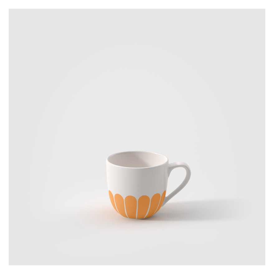 Villeroy & Boch: Fleurs Espresso Kop en Schotel, zon geel