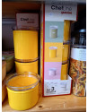 Guzzini: ChefLine Set de 3 boites hermétiques jaune avec couvercle